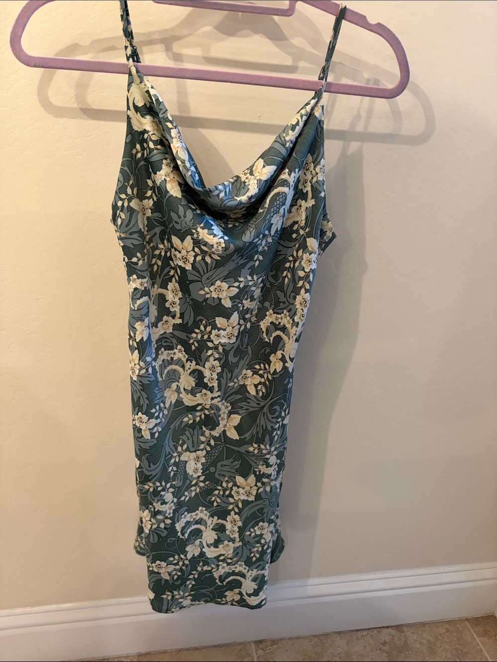 green floral dress urban outfitters Cowl Midi strapless sweetheart dress